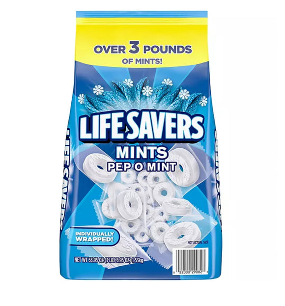 Life Savers Pep-O-Mint Breath Mint Bulk Hard Candy (53.95 oz.)