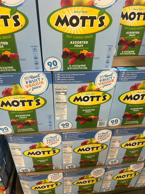Mott's Fruit Flavored Snacks Assorted Fruit (90 pcs.)