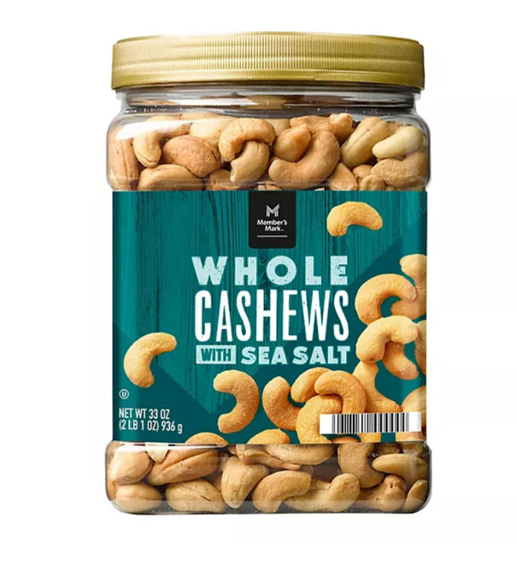 Roasted Whole Cashews with Sea Salt (33 oz.)
