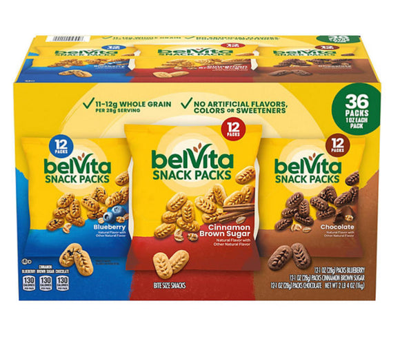 belVita Bites Breakfast Biscuits Variety Pack (36 pk.)