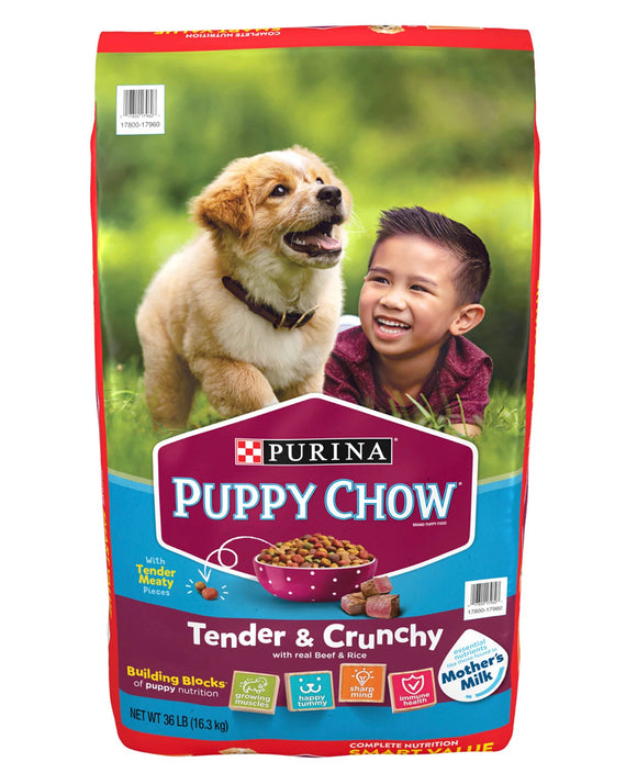 Purina Puppy Chow Tender & Crunchy Dry Dog Food (36 lbs.)