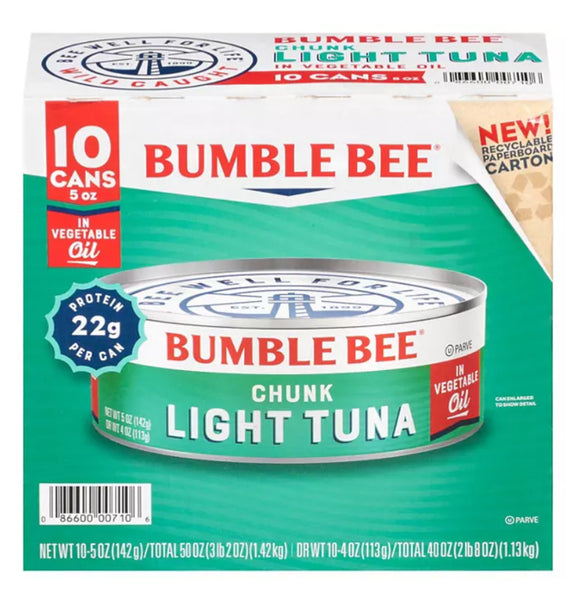 Bumble Bee Chunk Light Tuna in Oil (5 oz., 10 ct.)