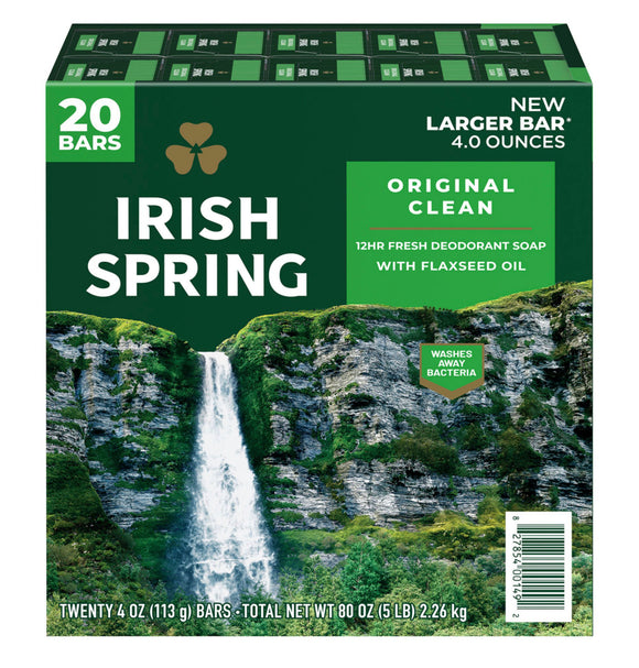 Irish Spring Bar Soap, Original Clean (4 oz., 20 ct.)