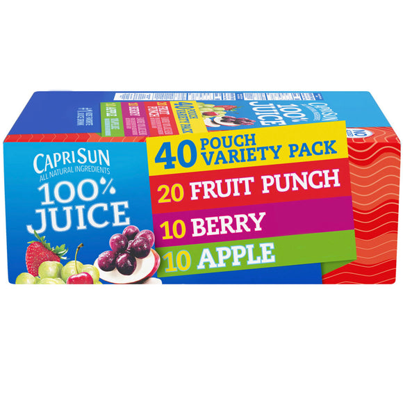 Capri Sun 100% Juice Variety Pack (40 pk)