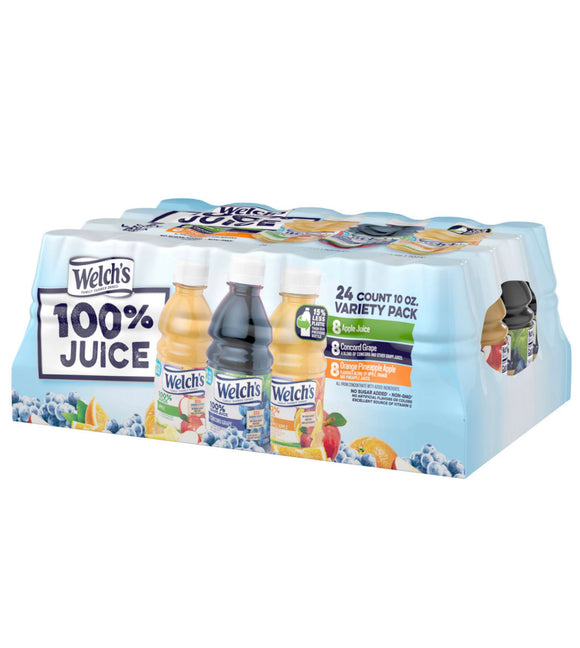 Welch 100% Juice Variety Pack (10 fl oz, 24 pk)