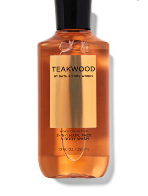 Teakwood 3-In-1 Hair, Face & Body Wash