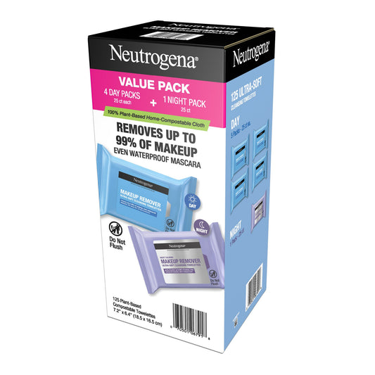 Neutrogena Makeup Remover & Night Calming Cleansing Towelettes, 125 ct.