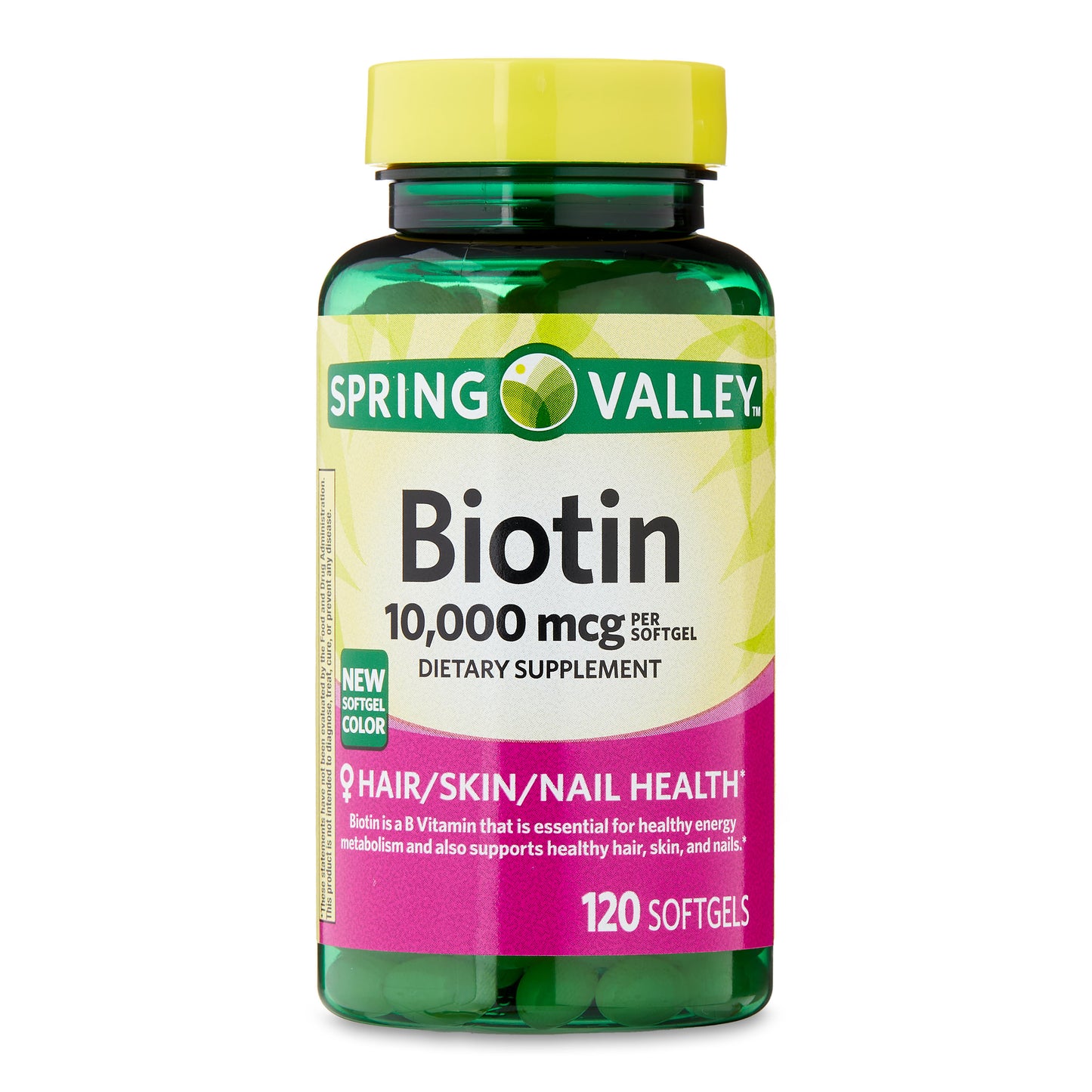 Spring Valley Biotin Softgels, 10,000 mcg, 120 Count