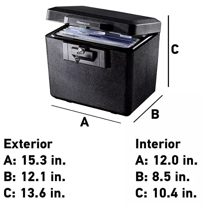 SentrySafe 1170 Fireproof Box with Key Lock 0.61 Cubic Feet